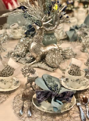 Example of a Tea Party table decorated